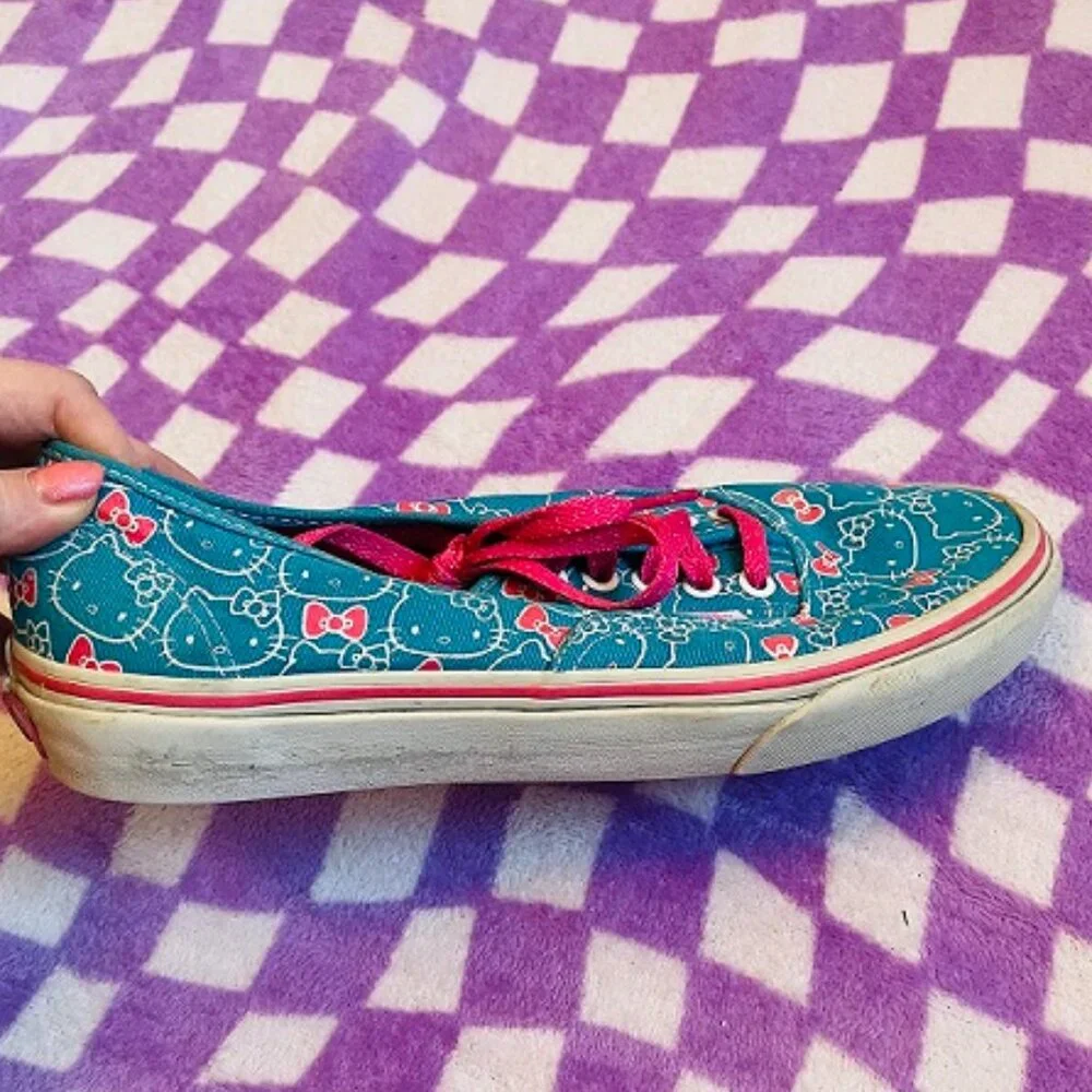 blue & pink Hello Kitty Vans size 9